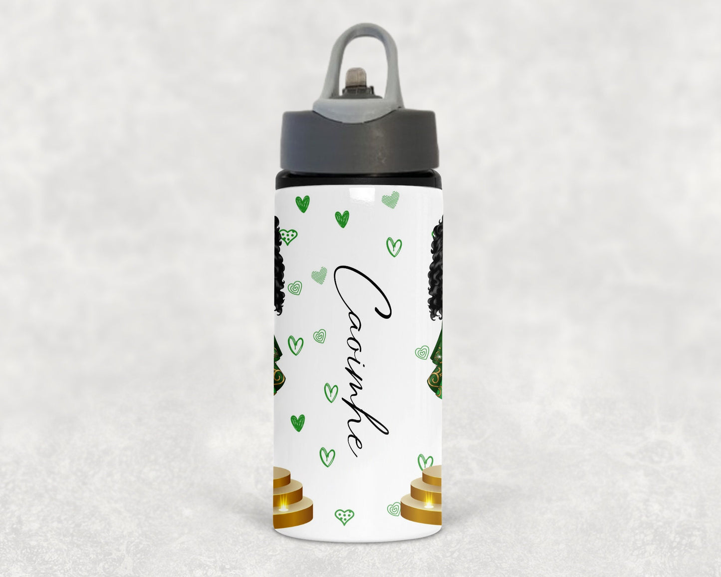 Personalised green Irish Dance water bottle gift for her
