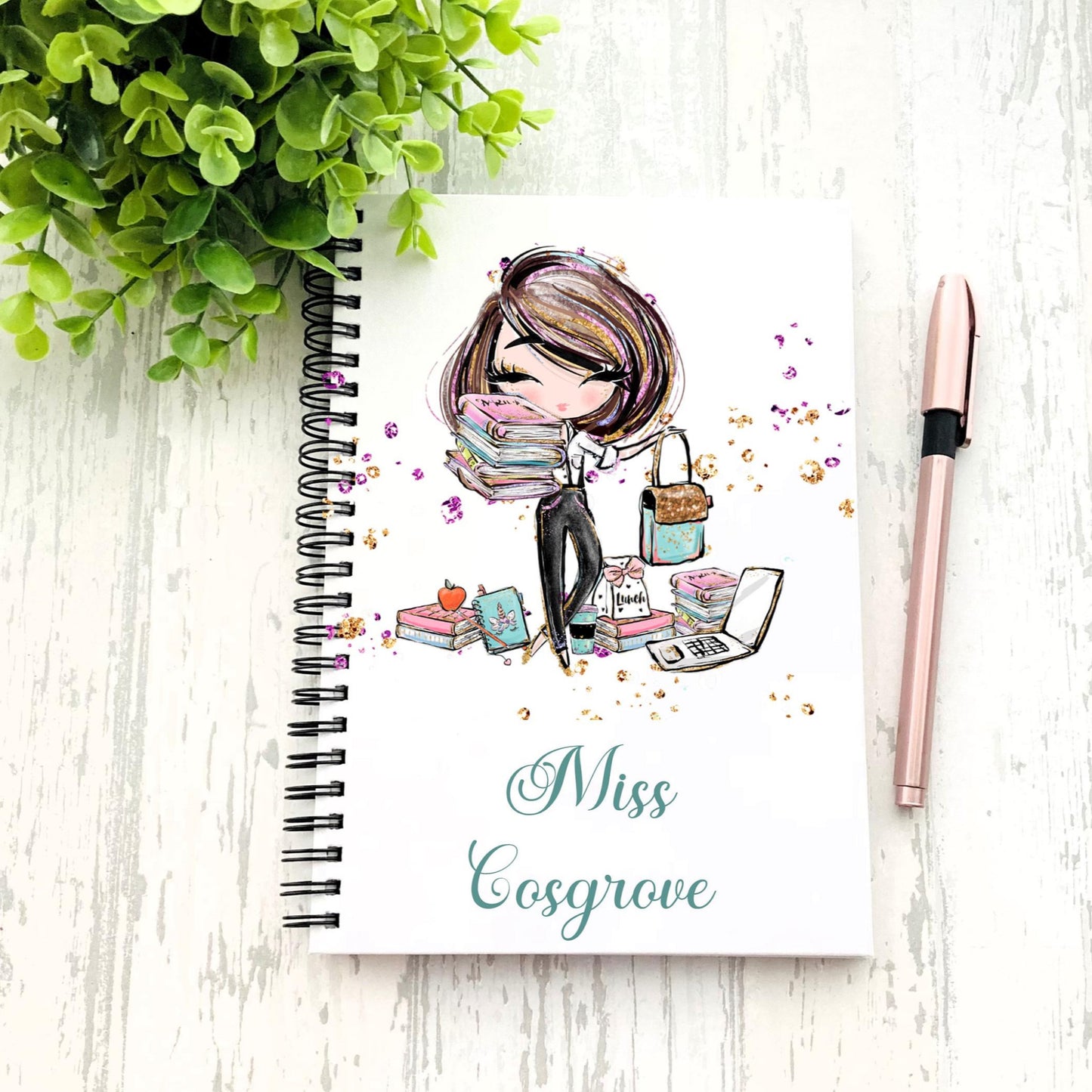 Personalised A5 teacher notebook