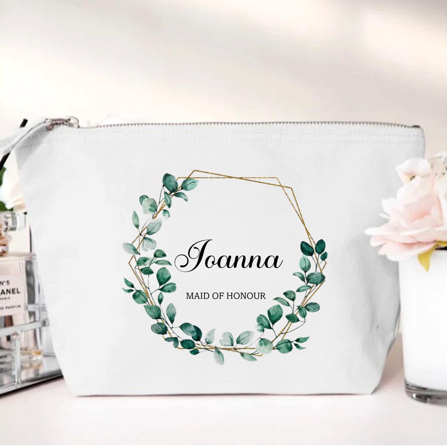 Personalised Bridal party make up bag