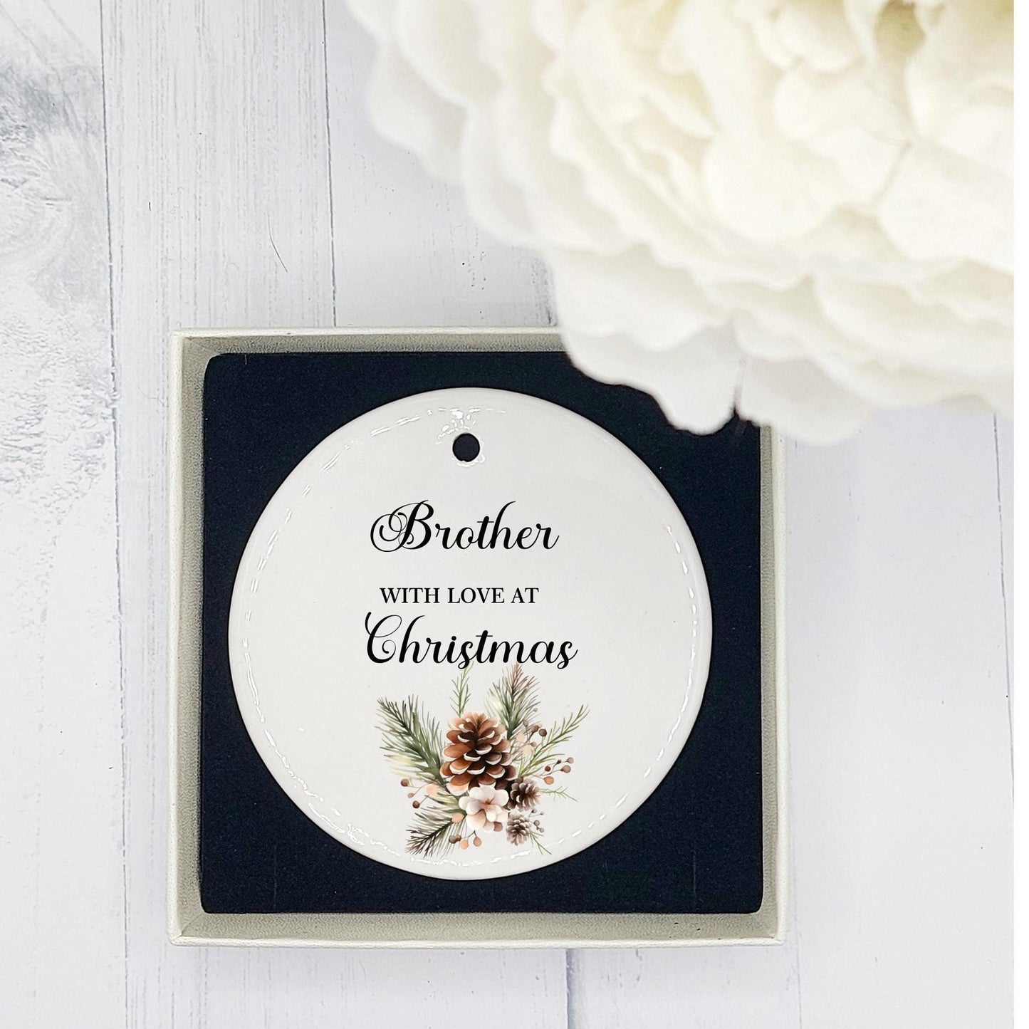 Personalised Christmas ornament for Brother