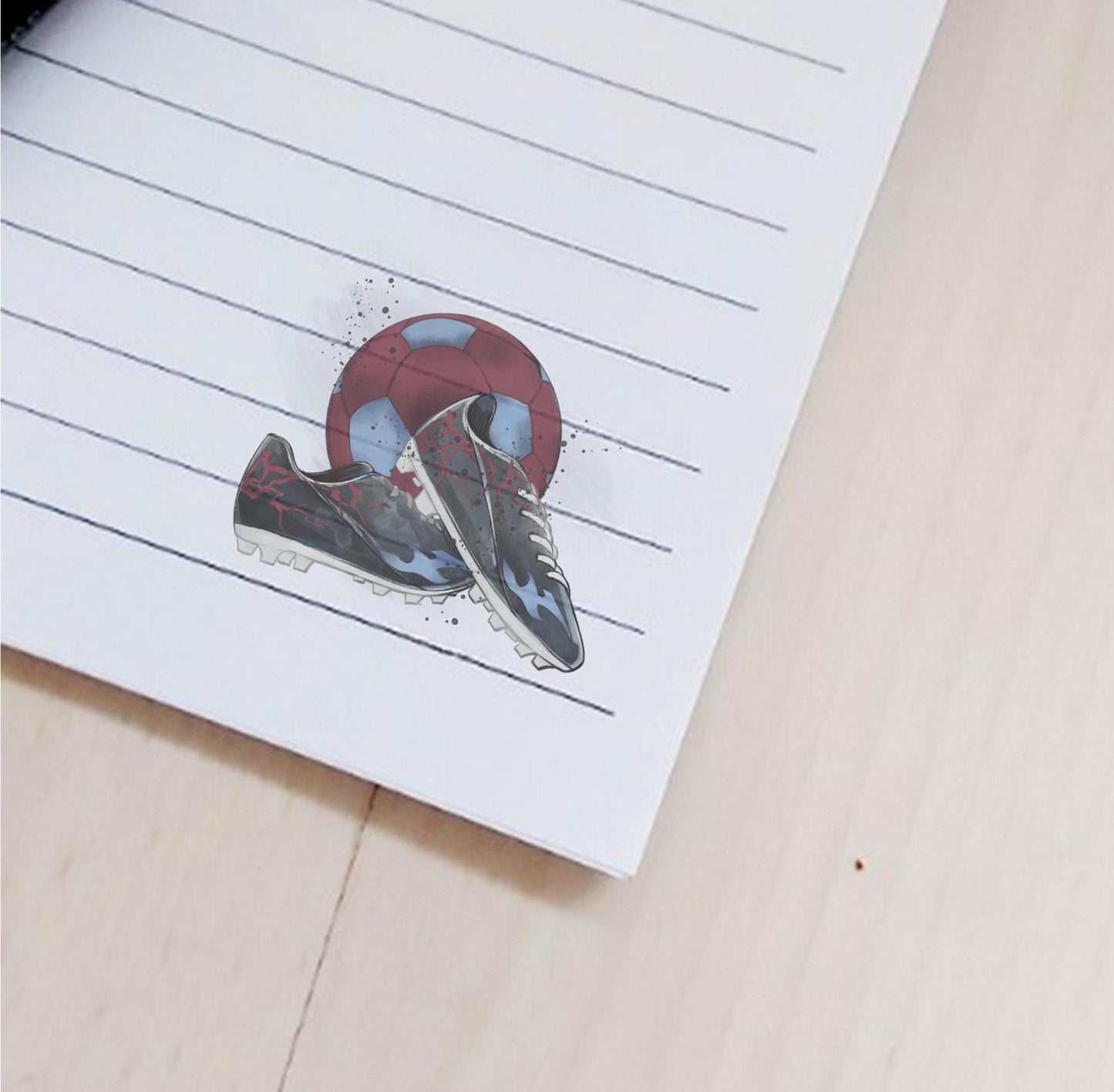 Personalised A5 football notebook