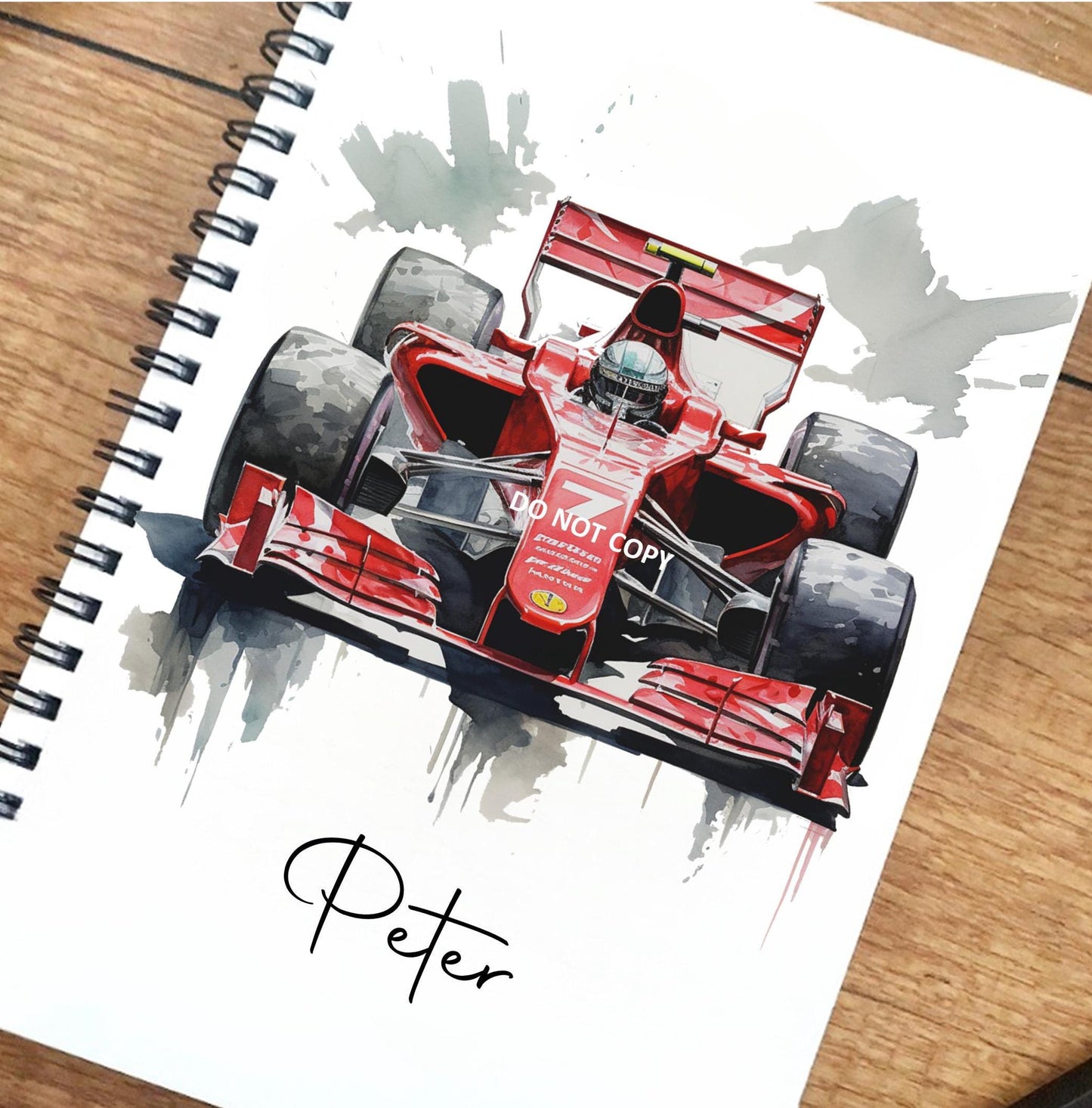Personalised A5 Formula 1 Grand Prix notebook