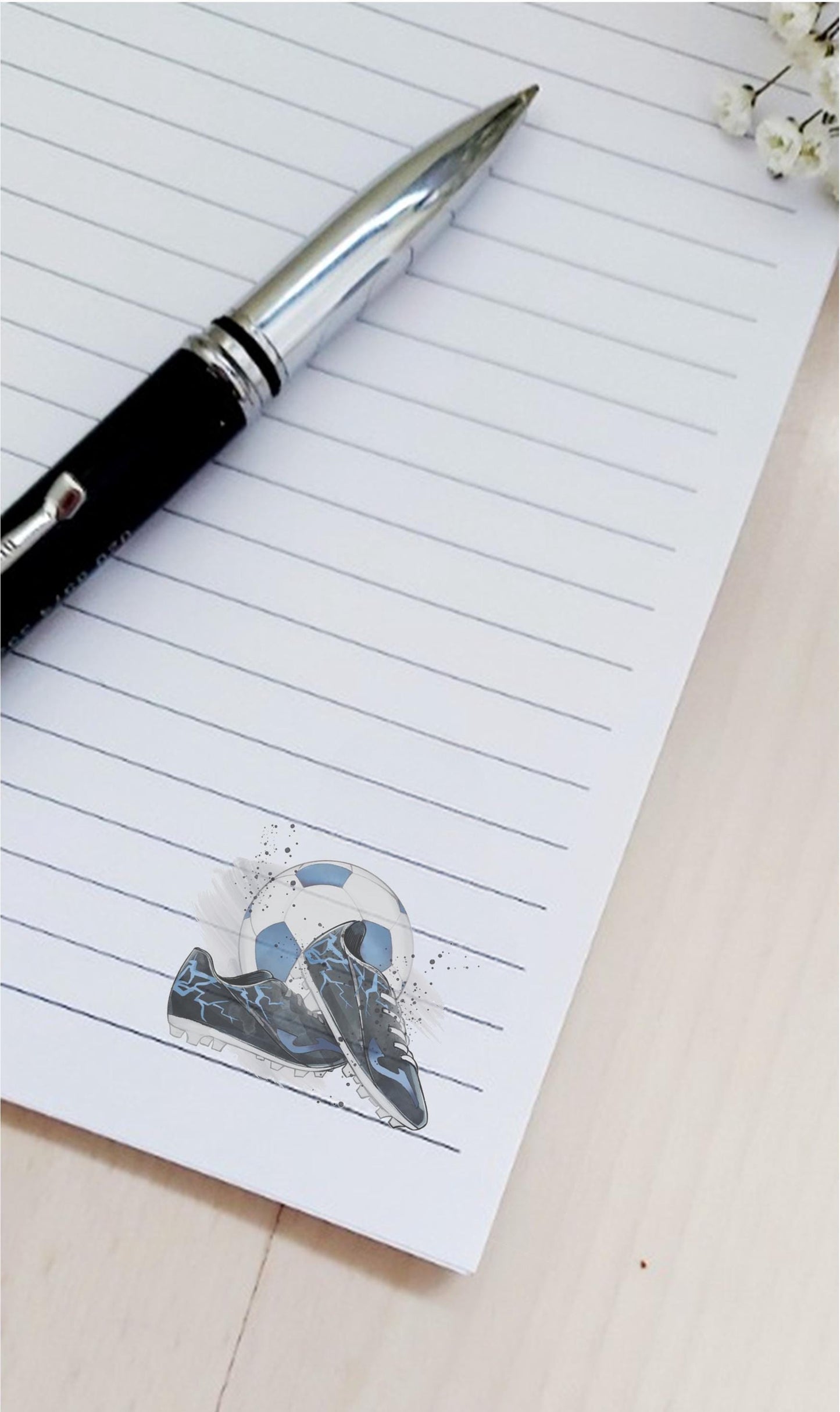 Personalised A5 football notebook