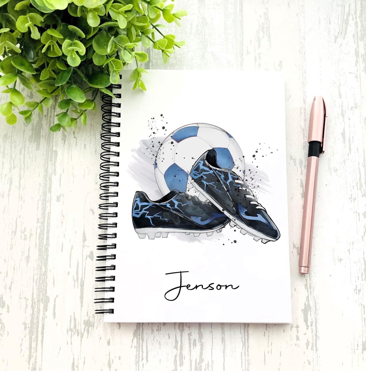 Personalised A5 football notebook