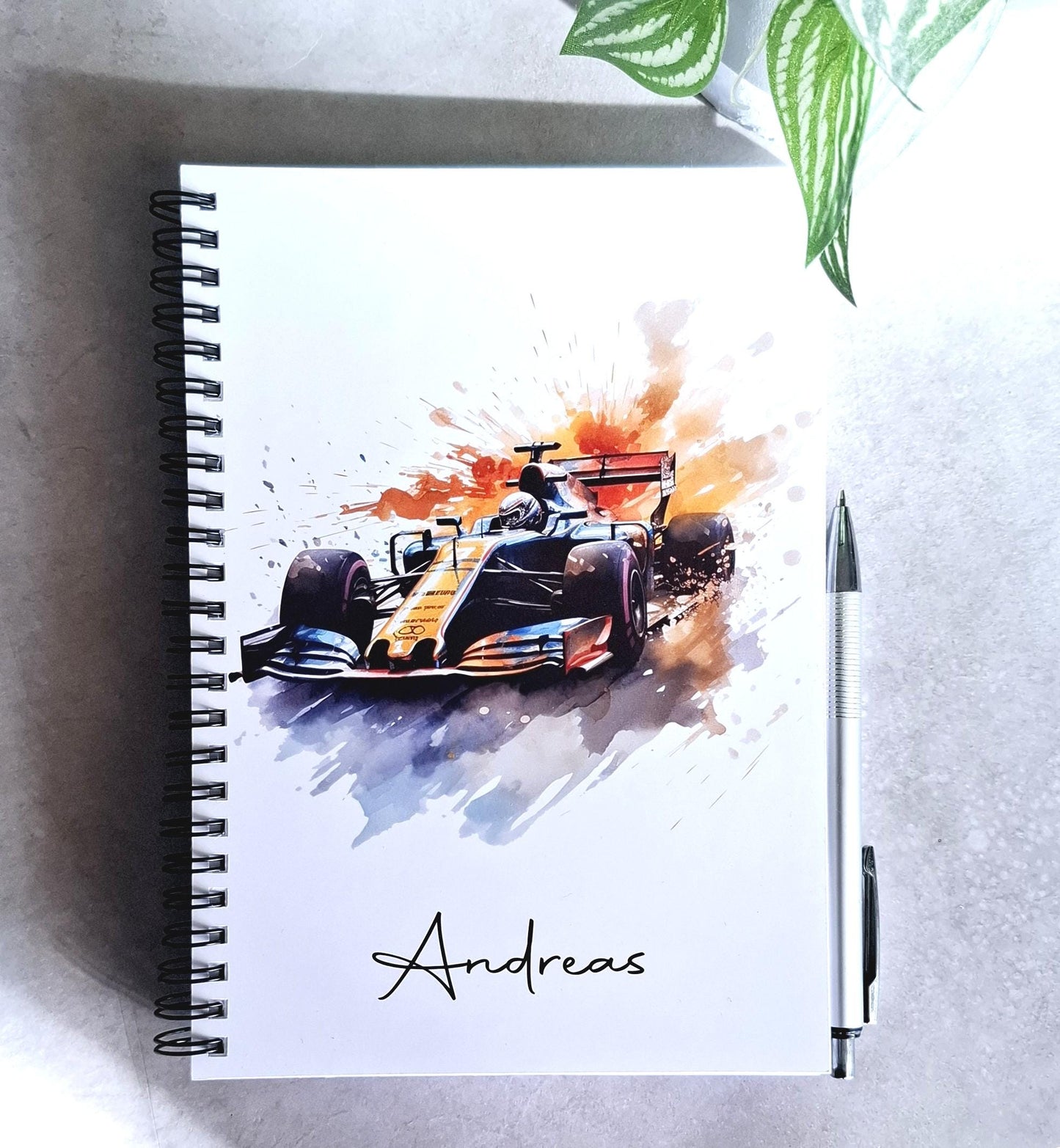 Personalised A5 Formula 1 Grand Prix notebook