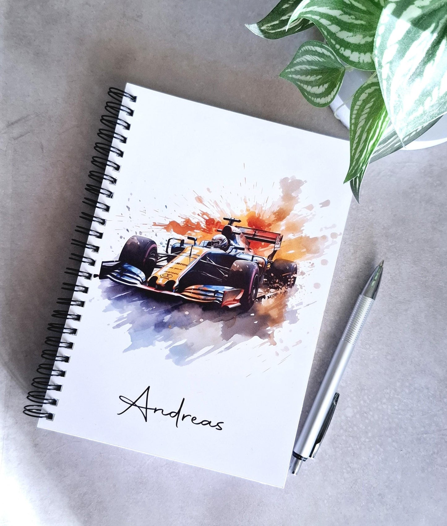 Personalised A5 Formula 1 Grand Prix notebook