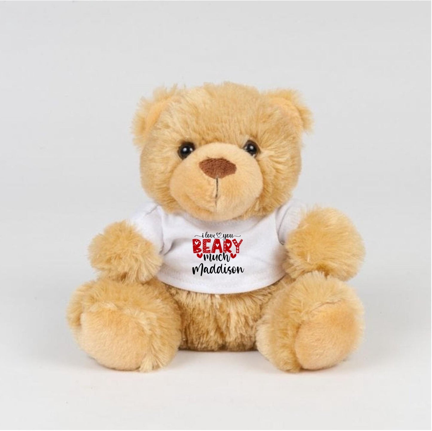 I love you beary much teddy bear, Valentine's Day gift, Valentine's Day teddy bear, Valentines bear