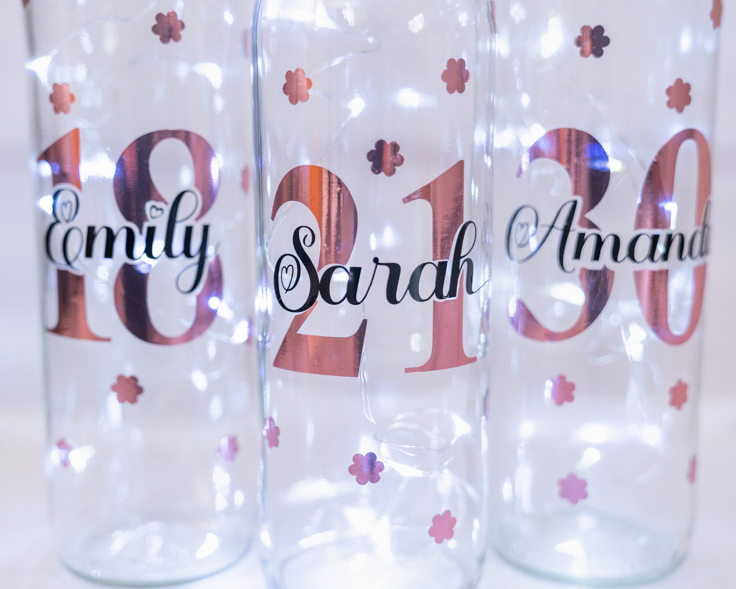 Personalised light up bottle lamp