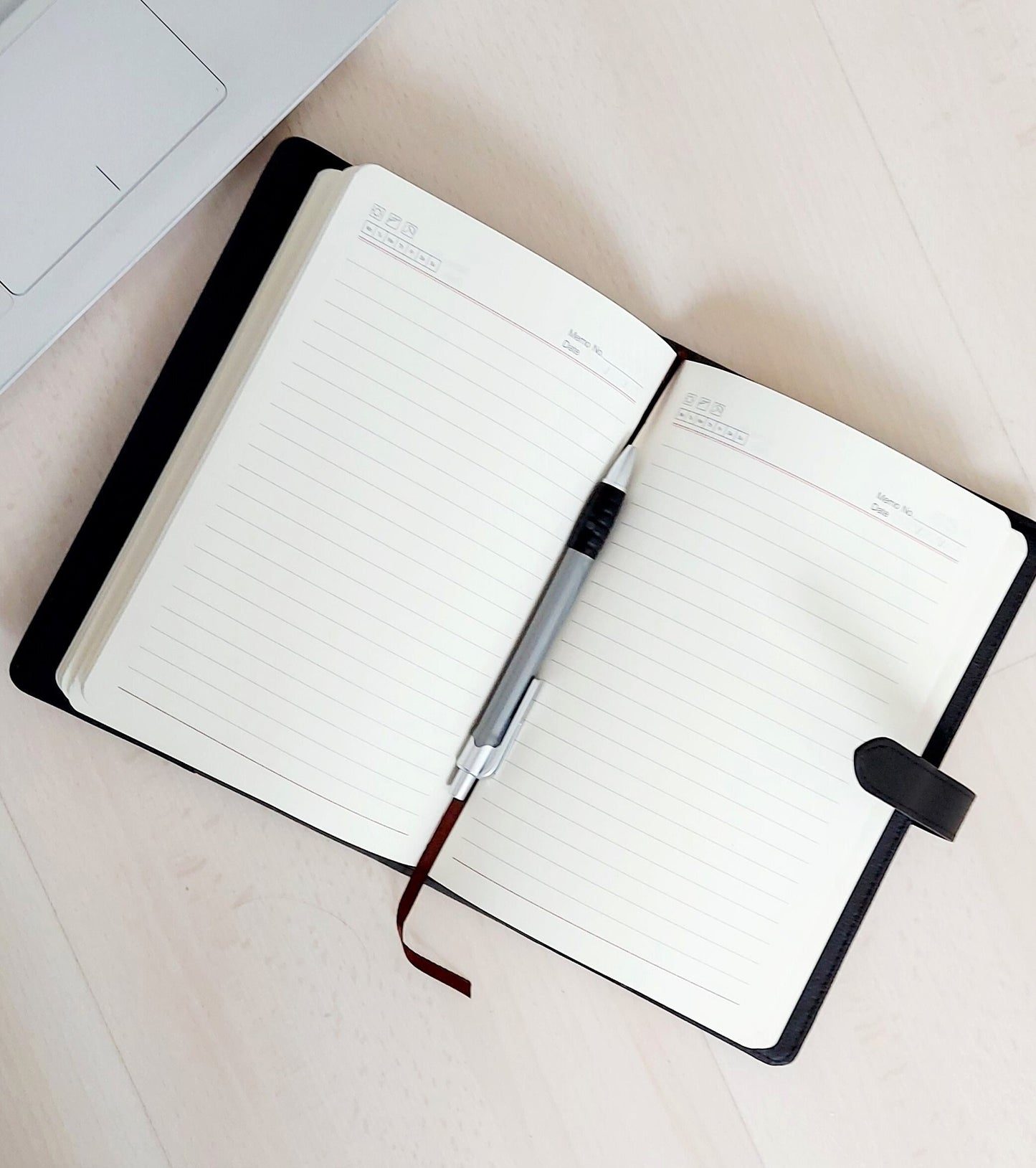 Personalised men's faux Leather monogrammed notebook