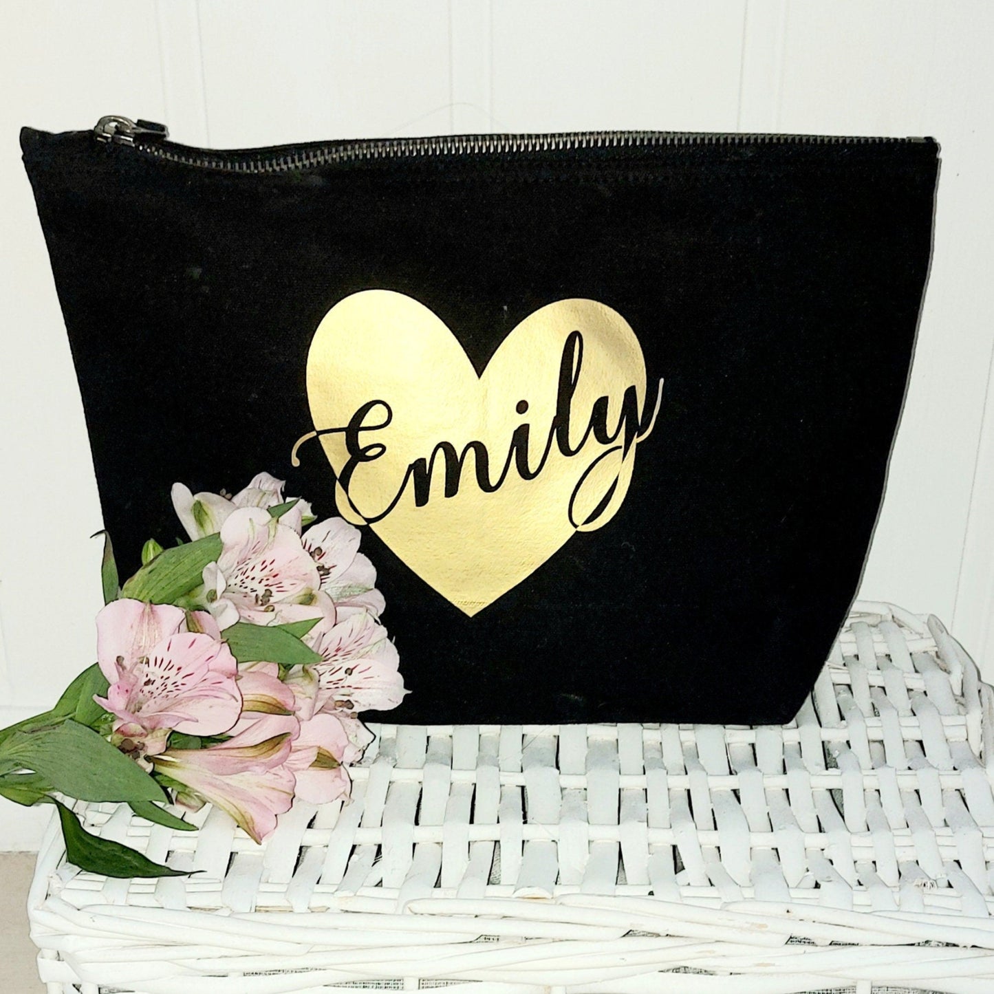 Personalised makeup bag, cosmetic bag, birthday present for a teenager, thank you gift for Bridesmaid