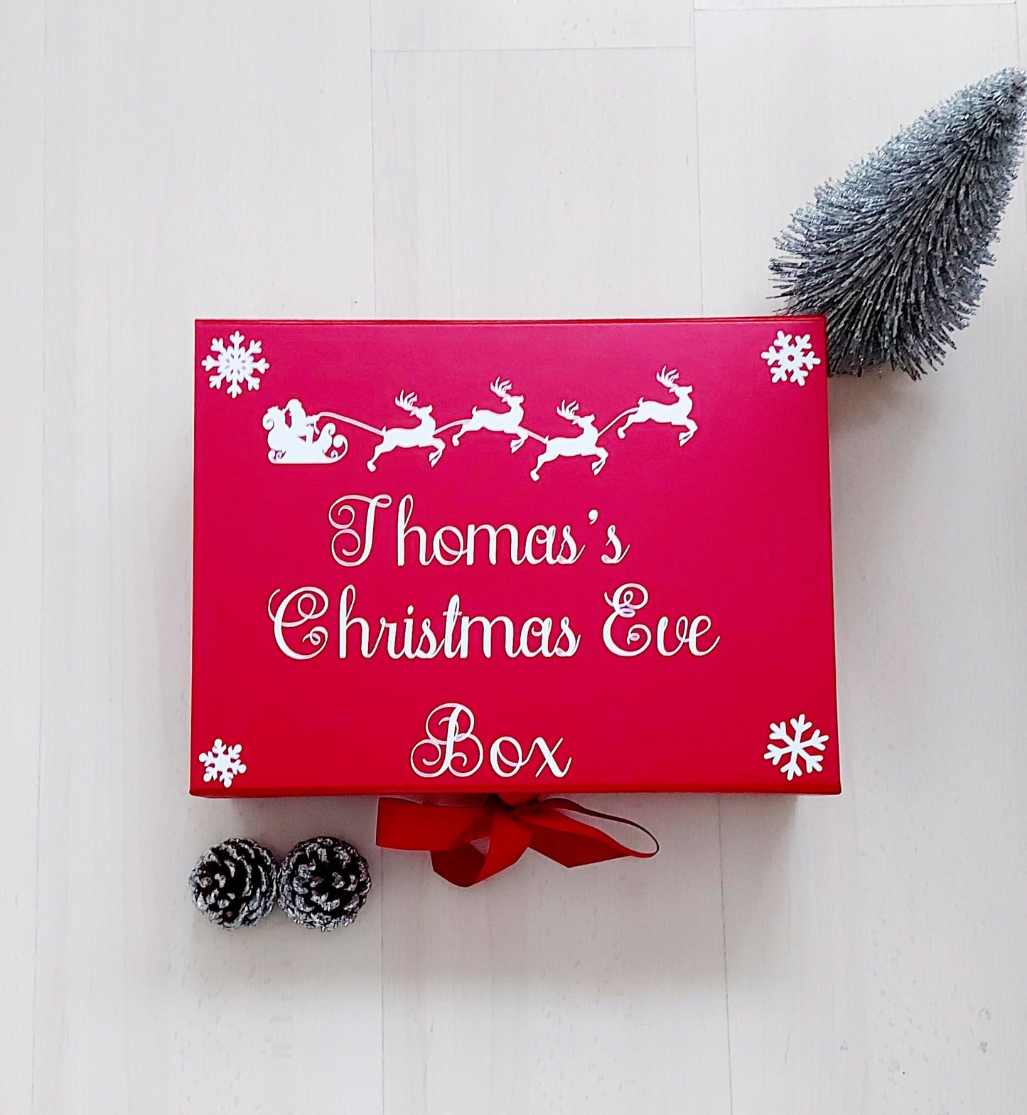 Personalised Christmas Eve box, gift box, Personalised Christmas gift, red gift box, Christmas giftbox