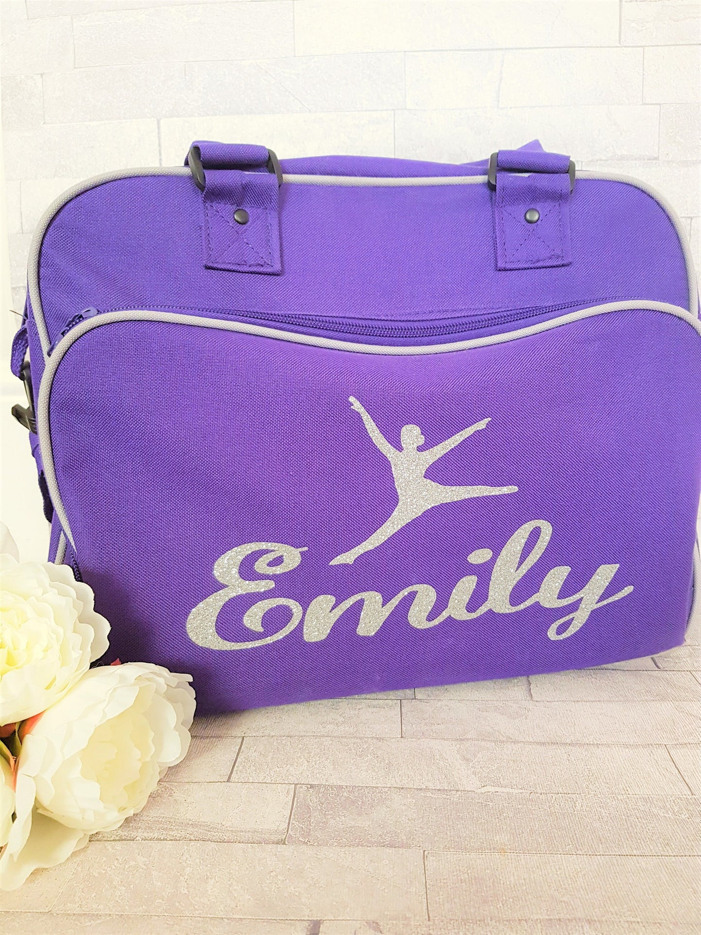 Personalised purple ballet bag