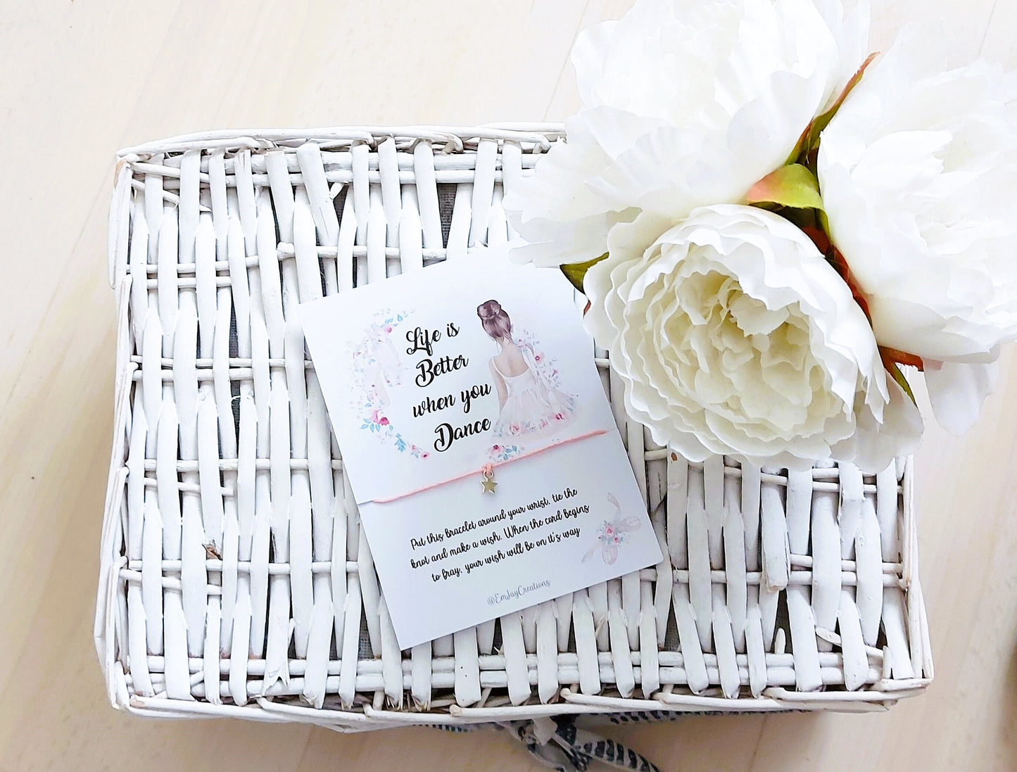 Life is better when you dance Ballerina wish bracelet