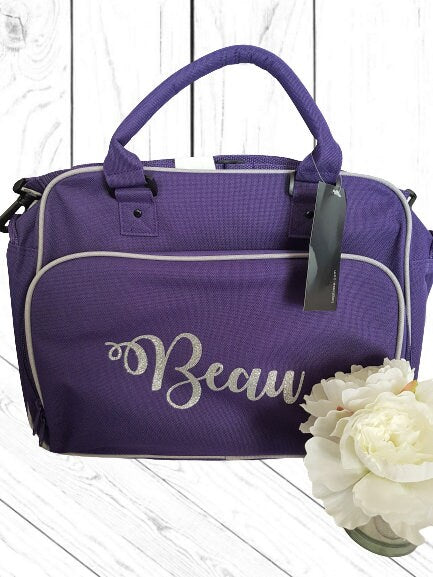 Personalised purple ballet bag