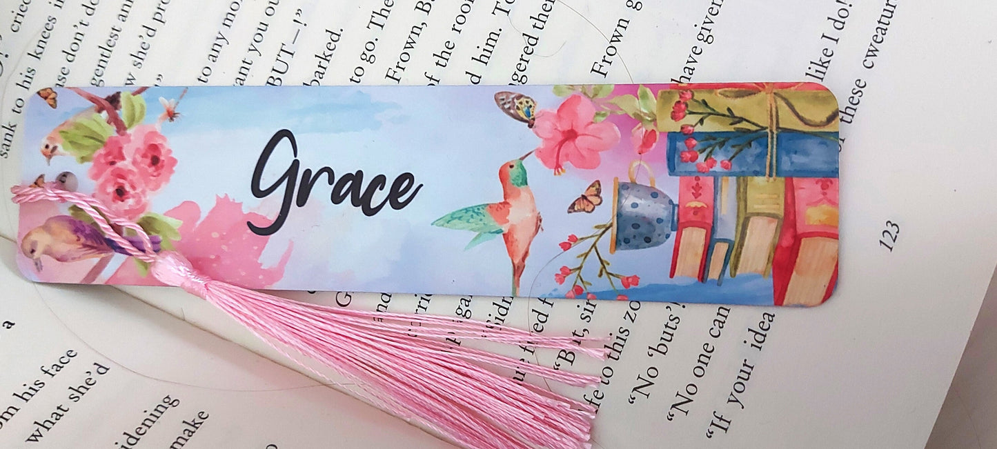 Personalised Leave Me Alone I'm Reading metal bookmark
