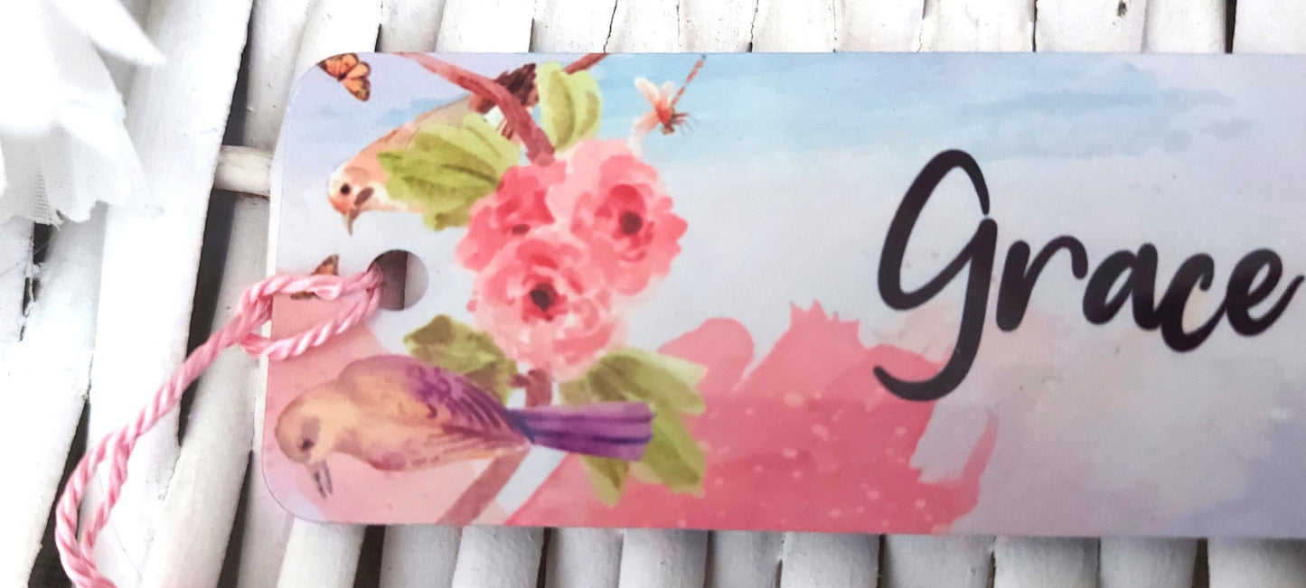 Personalised Leave Me Alone I'm Reading metal bookmark