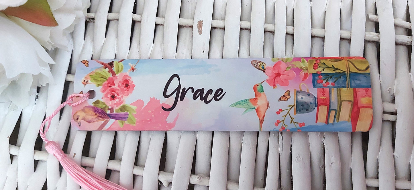 Personalised Leave Me Alone I'm Reading metal bookmark