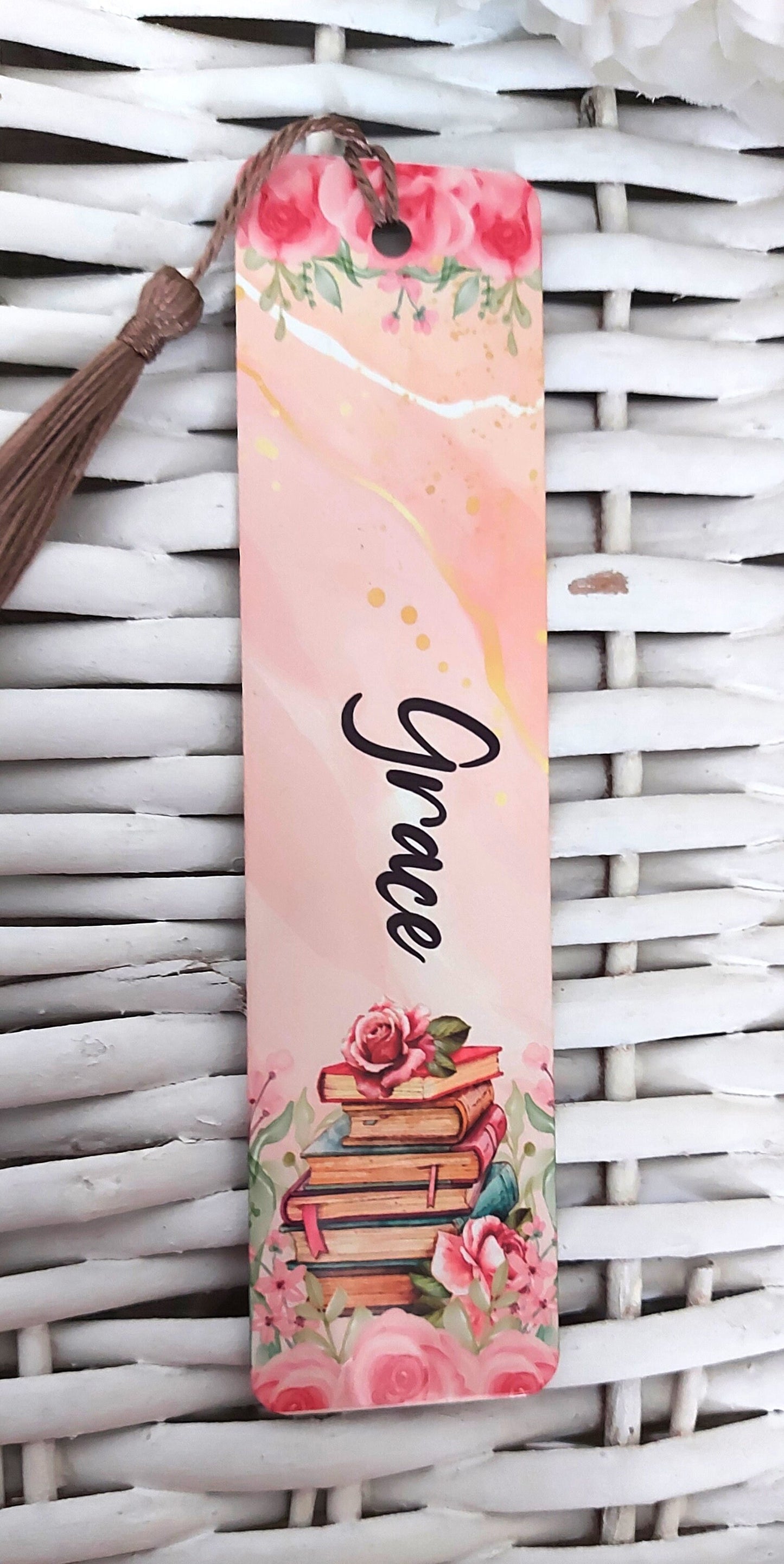 Personalised metal bookmark