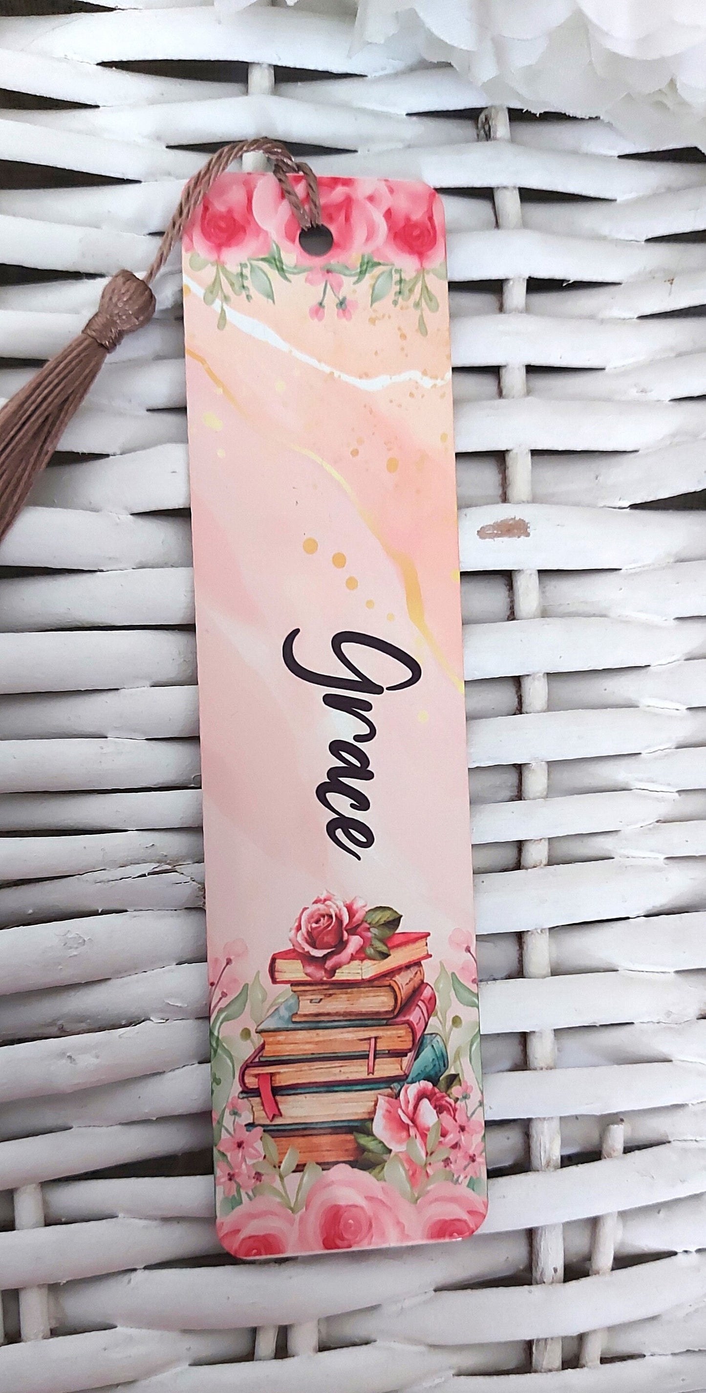 Personalised metal bookmark