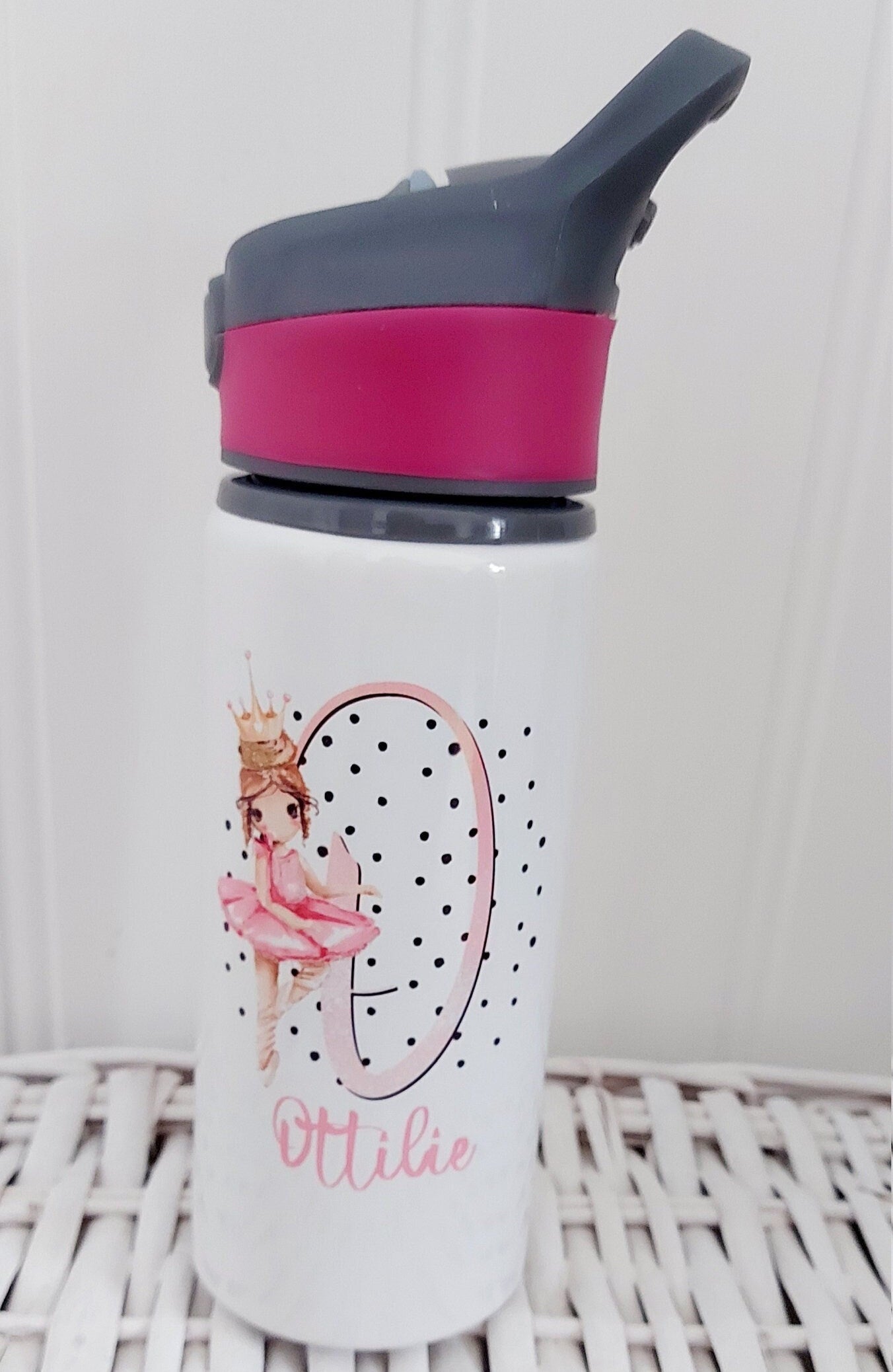 Personalised ballerina water bottle dance gift