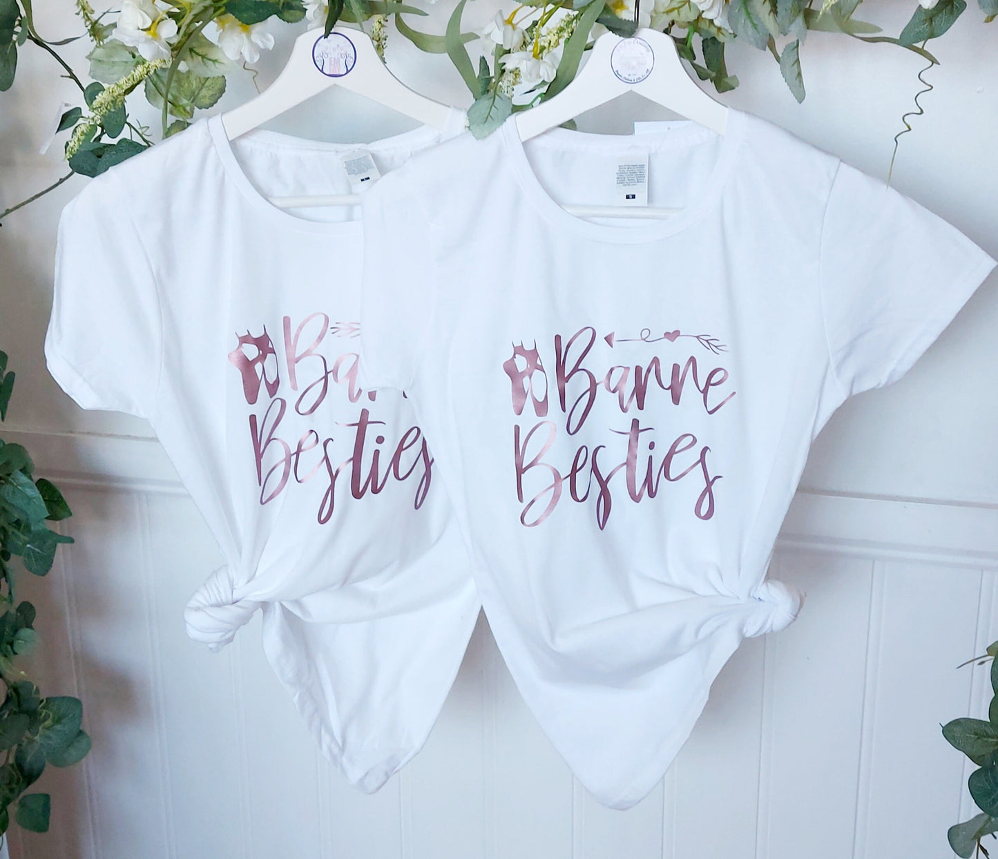Barre Besties matching t-shirts, ballet t-shirts, ballet gift, gift for my bestie, gift for a ballerina