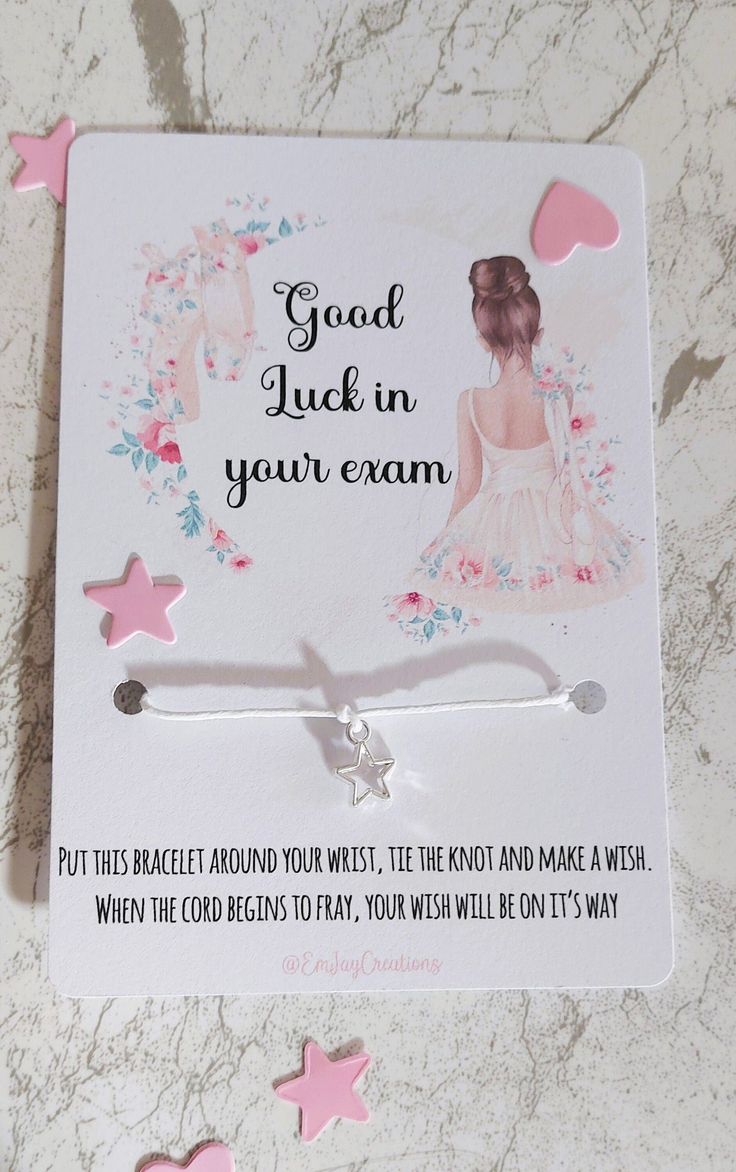 Good Luck in your ballet exam wish bracelet