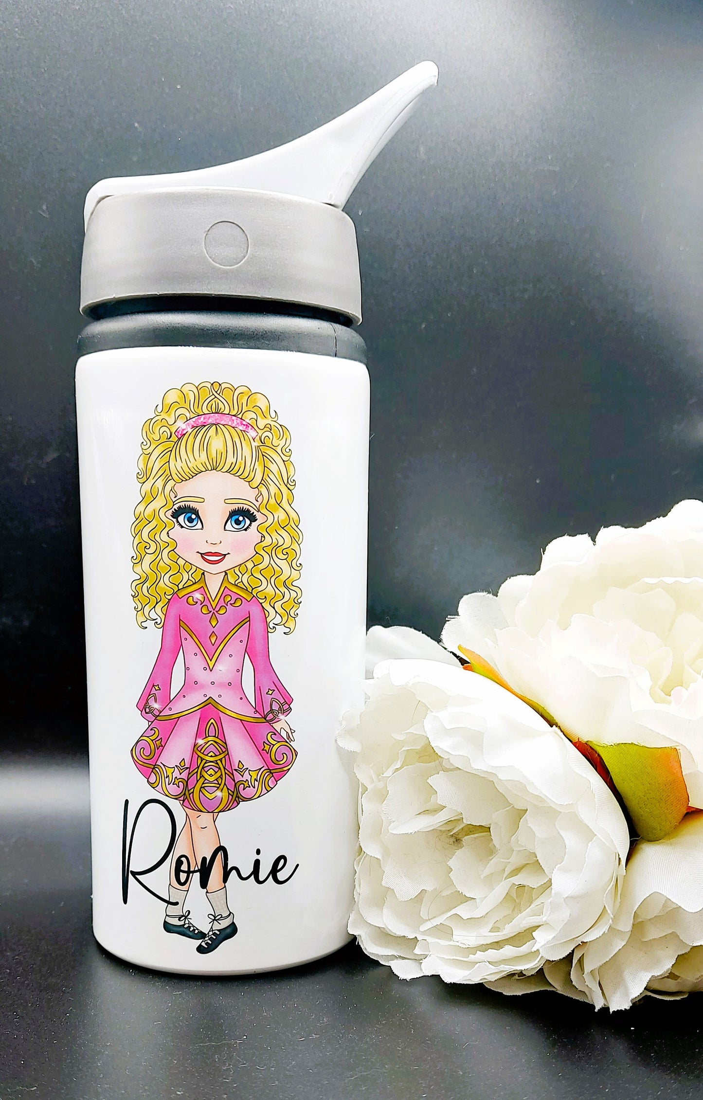 Personalised Irish Dance doll water bottle