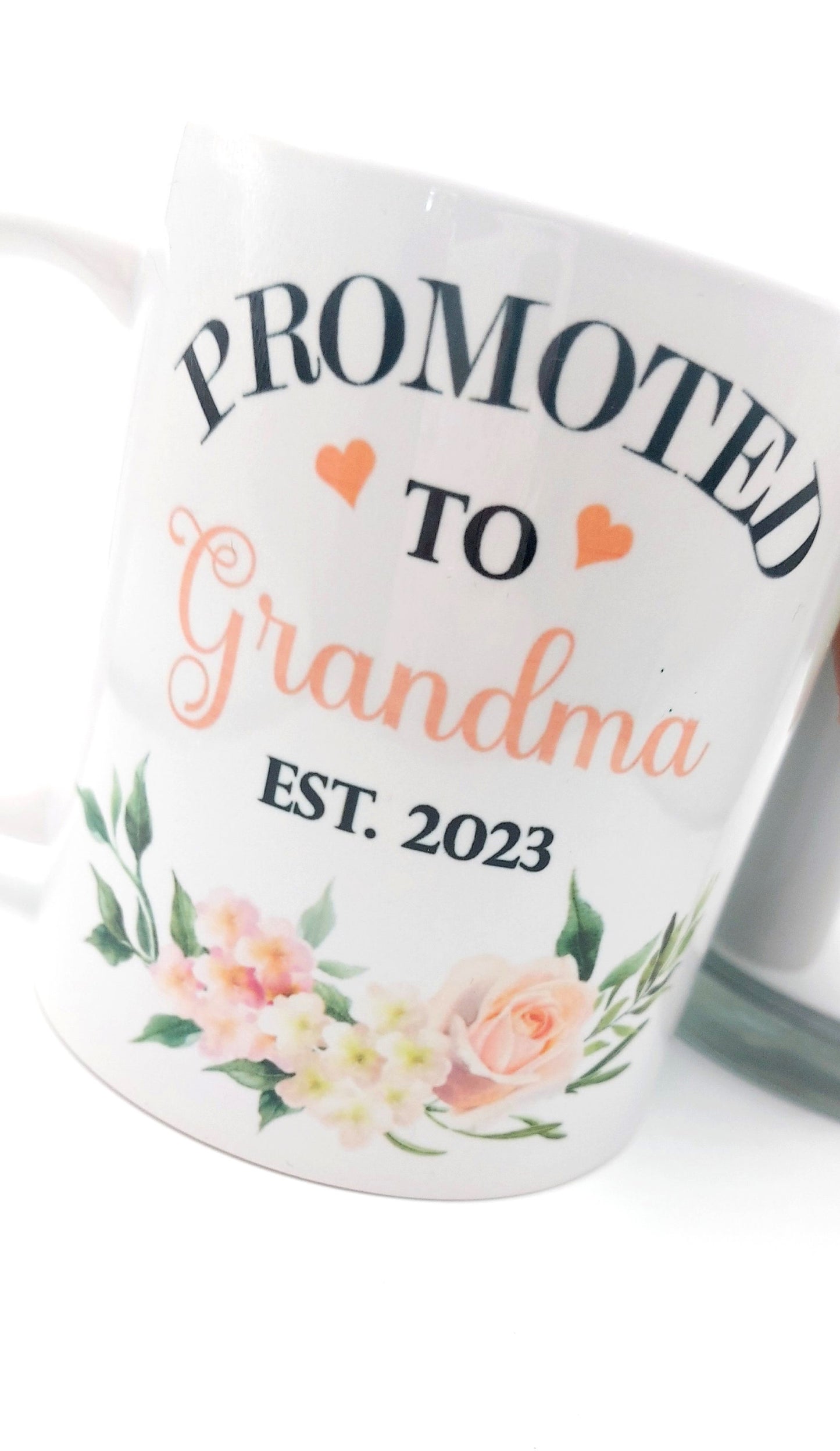 Promoted to Grandma 2025 mug