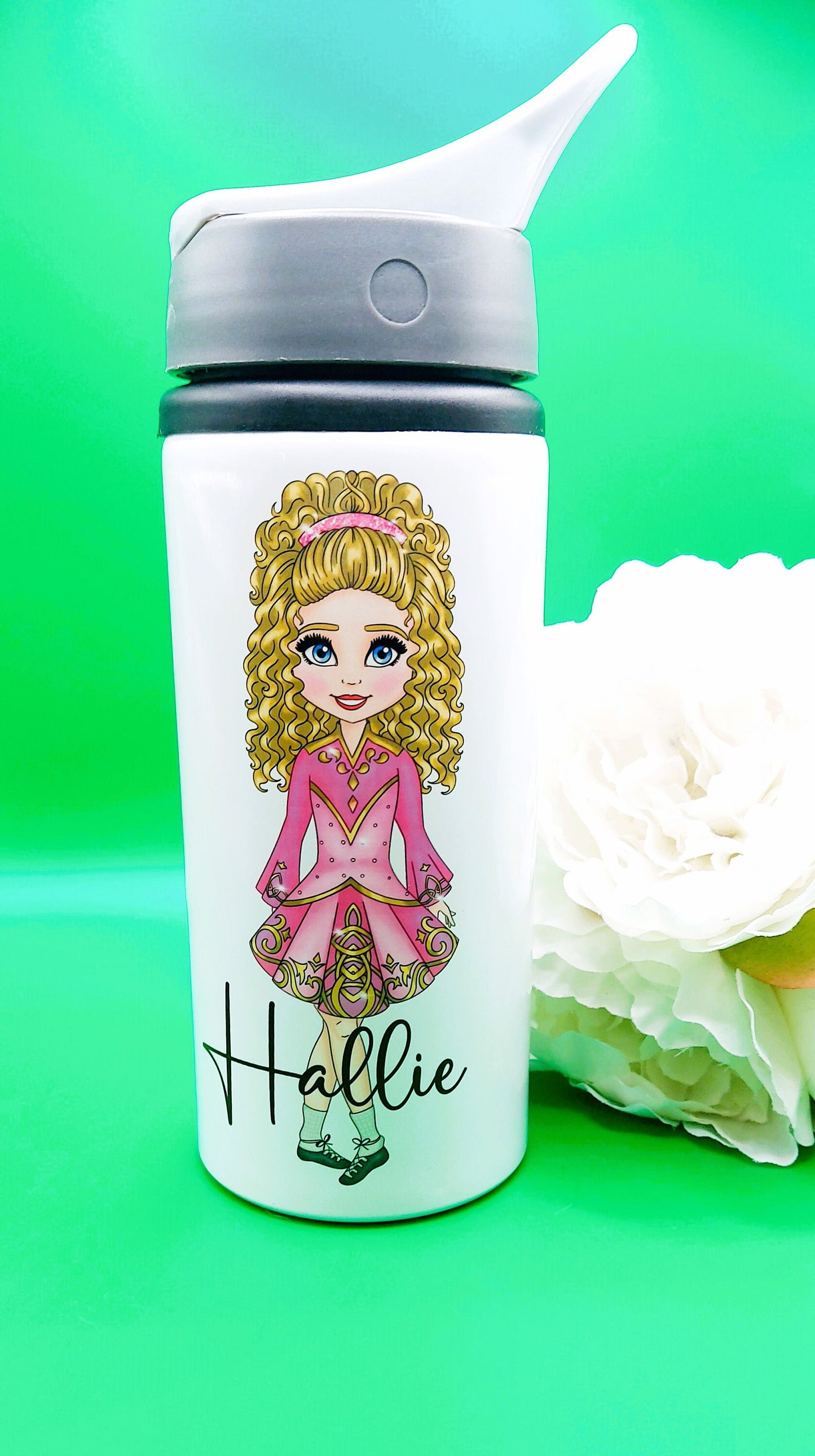 Personalised Irish Dance doll water bottle