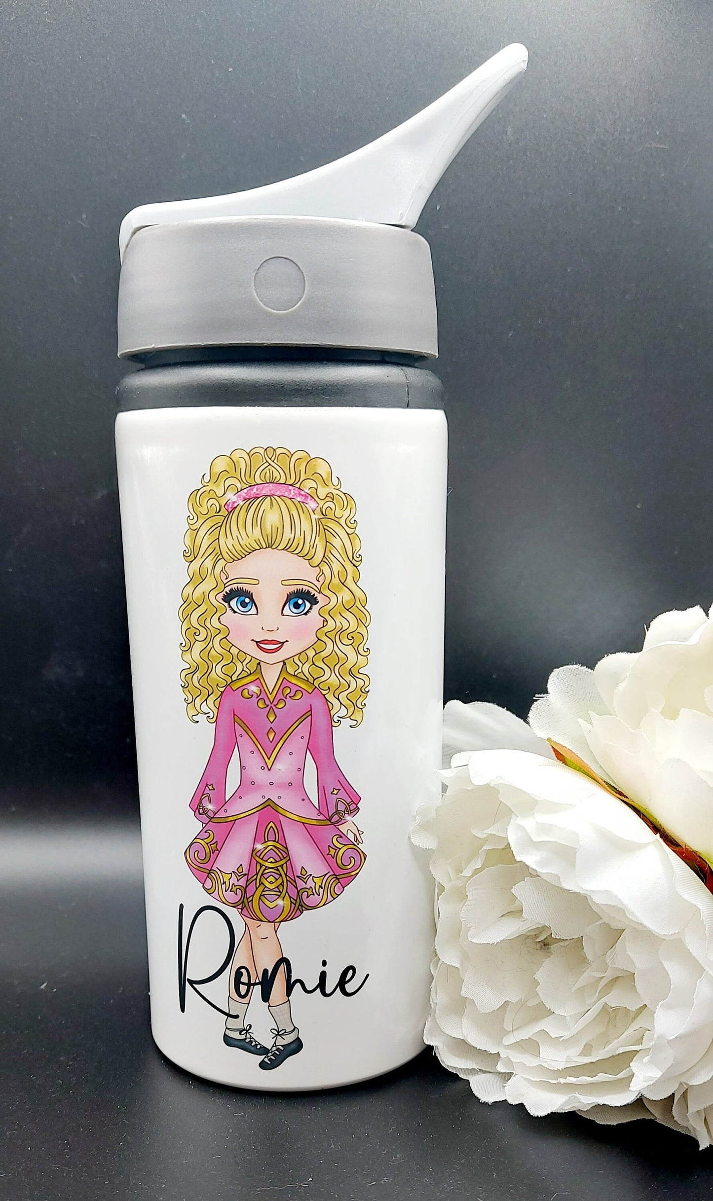 Personalised Irish Dance doll water bottle