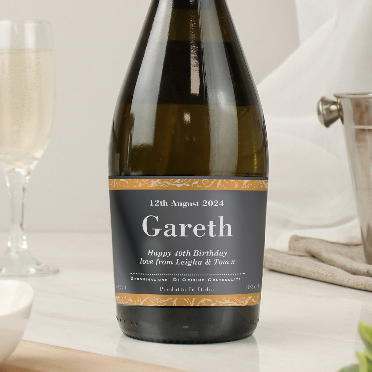 Personalised Classic Black Label Prosecco