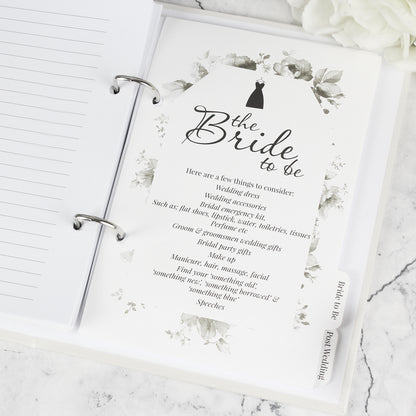 Personalised Botanical Border Wedding Planner