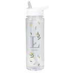 Personalised Floral Initial Water Bottle