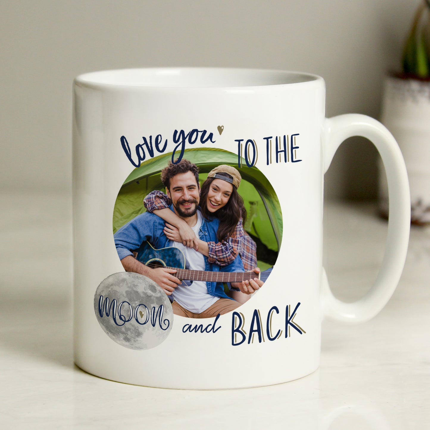 Personalised To The Moon & Back Photo Upload Mug