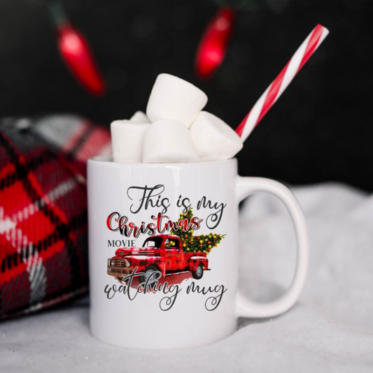 This is my Christmas movie watching mug, hot chocolate mug, Christmas gift, Christmas Eve box, Christmas mug