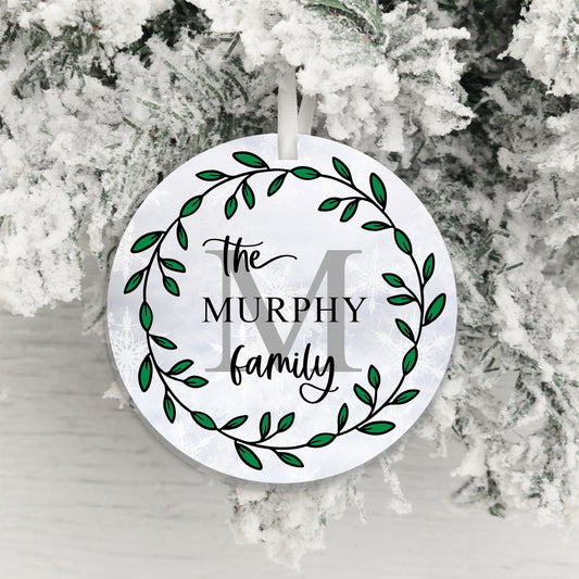 Personalised Family Name Christmas Ornament