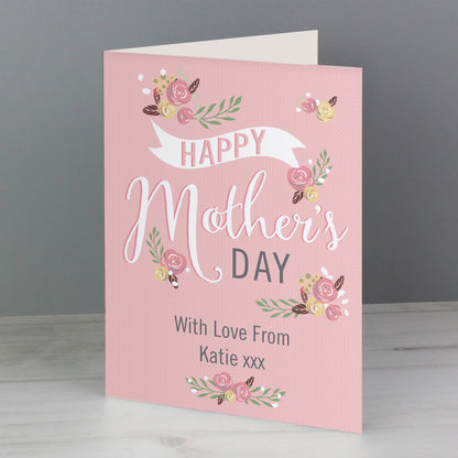 Personalised Floral Bouquet Mother's Day Card