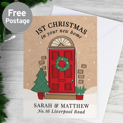 Personalised 1st Christmas In Your New Home Card