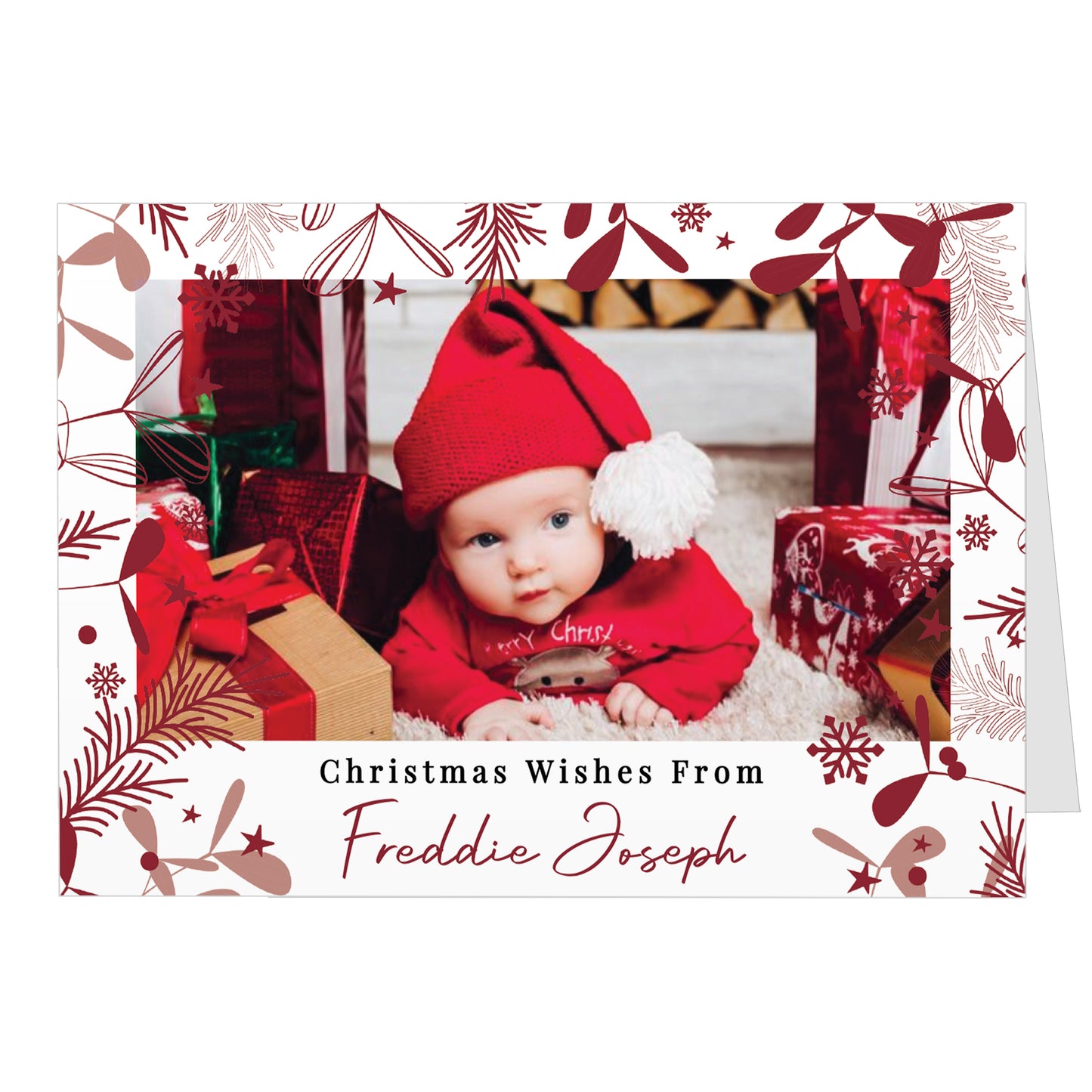 Personalised Photo Upload Pack of 10 Christmas Cards