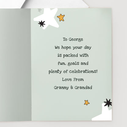 Personalised Photo Upload Football Birthday Card