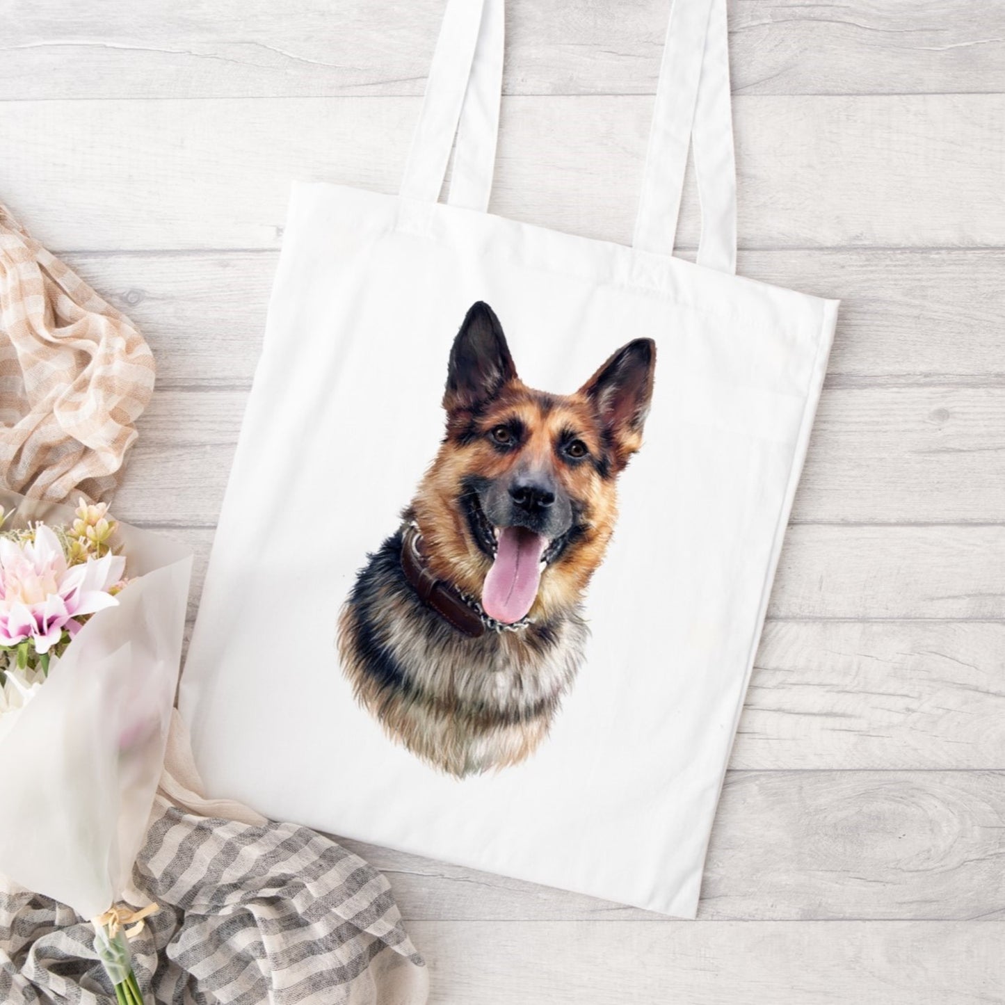 German Shepherd Tote Bag, Dog Lover Birthday Gift, Gift For Her