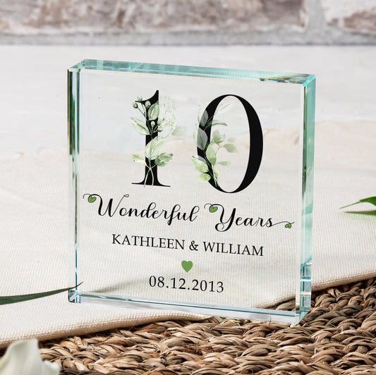 Wonderful Years Anniversary Glass Token
