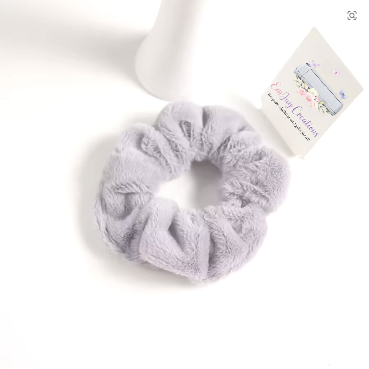 Plush hair scrunchie - grey