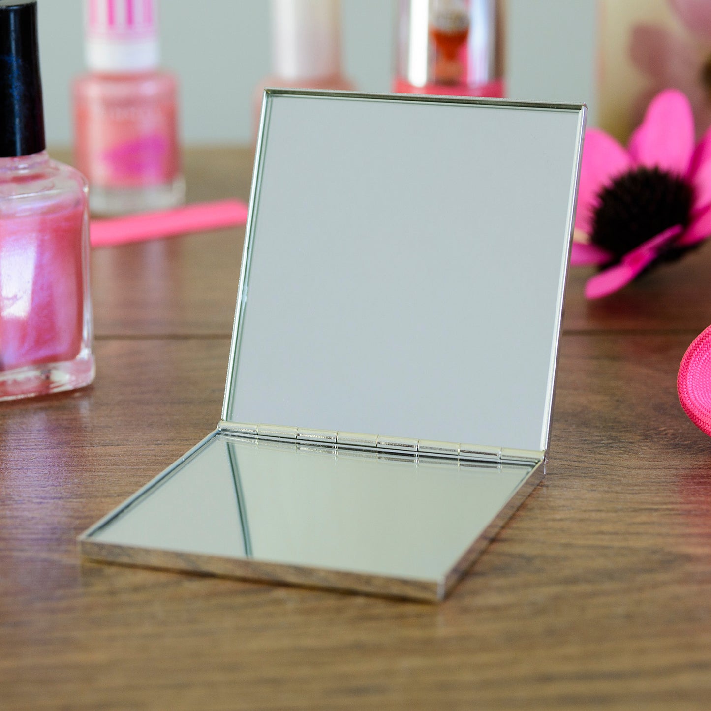Wedding Party Compact Mirror - Silver Plated