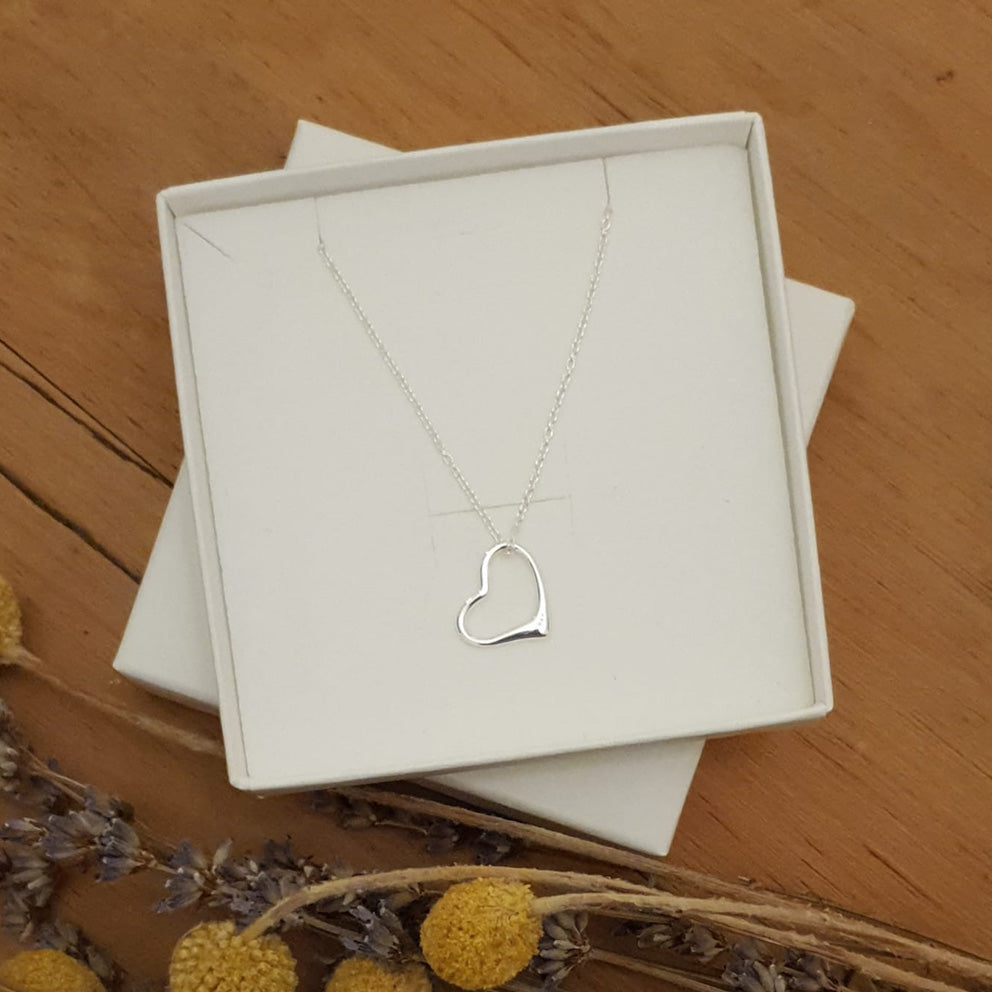 Sterling Silver Birthday Heart Pendant Necklace – Personalised for Any Age