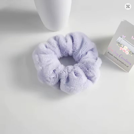 Plush hair scrunchie - lavender