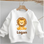 Boys personalised lion sweatshirt