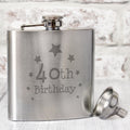 40th Birthday Hip Flask