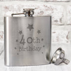 40th Birthday Hip Flask