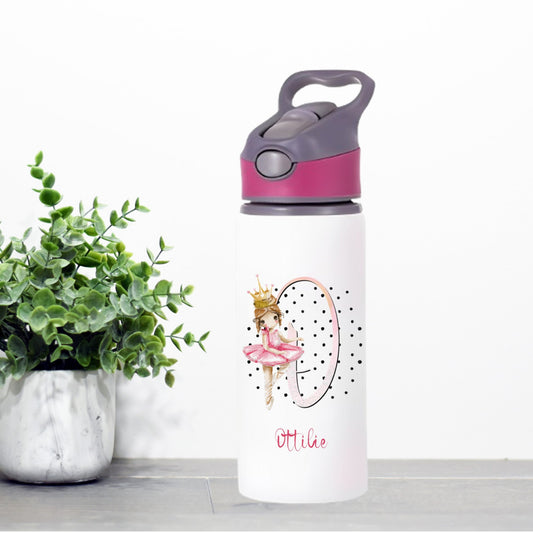 Personalised ballerina water bottle dance gift